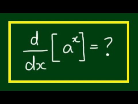What is the derivative of a^x?