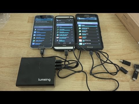 Lumsing 11000mAh 5 Port and 10400mah External Battery Pack Unboxing