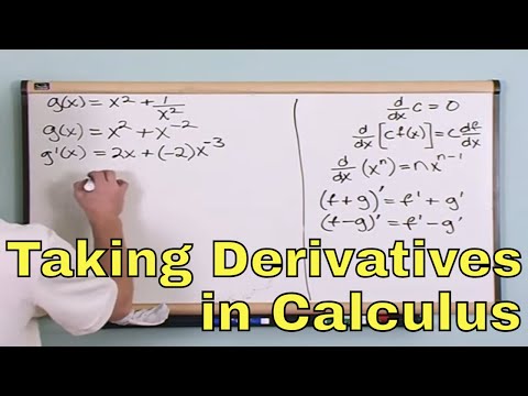 How to take Derivatives in Calculus - Differentiation Formulas - [1-3]