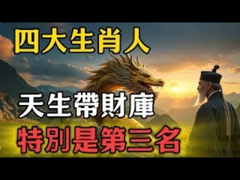 天生帶財庫的4個生肖，特別是第三名，家裏有一位錢財根本花不完！#修行思維 #修行 #福報 #禪 #道德經 #覺醒 #開悟 #禅修