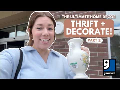 Everything I found at 6 Thrift Stores! | Home Decor Thrift With Me + Decorate | Goodwill Haul