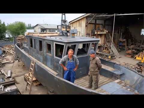 Friends Build IMPRESSIVE 40-Foot BOAT From Scrap | "Regusta C" Project @VideoGustav