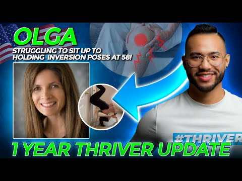 Olga's One Year Update - Holding Inversion Poses at 58! | CHRONIC FATIGUE SYNDROME