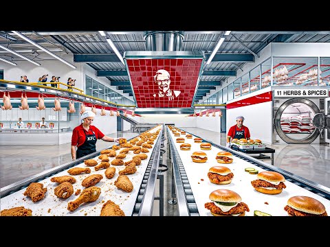 How KFC Chicken Is Made In Factory & Restaurant