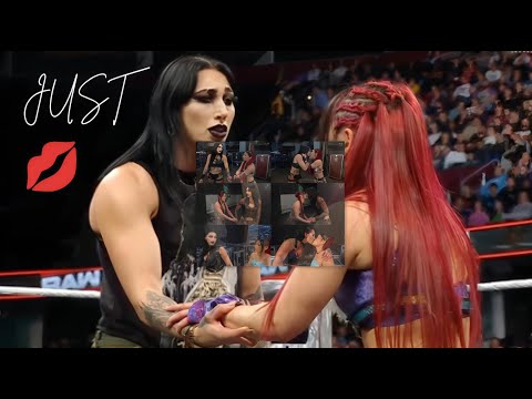 rhea ripley and iyo sky moments that make you scream "just kiss already 💋...!"