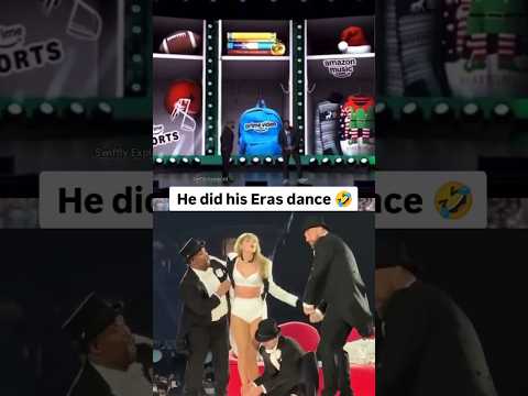 Travis Kelce did his eras tour dance move on Amazon upfront...