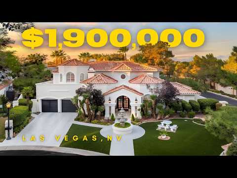 Inside a $1.9M Double-Gated Luxury Estate in Spanish Trail | Las Vegas Modern Mediterranean Tour