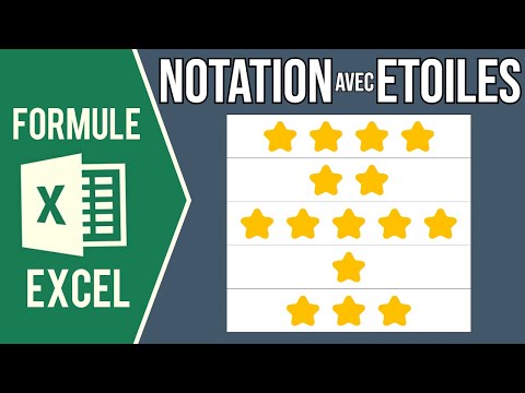 EXCEL - FAIRE UN SYSTÈME DE NOTATION AVEC ÉTOILES (En utilisant la formule REPT) ⭐⭐⭐⭐⭐