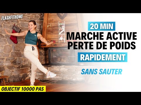 20 Min - MARCHE ACTIVE spéciale PERTE DE POIDS à la maison 🔥 Marine BIREN - FlashFitHome