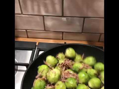 Sprouts with bacon and butter