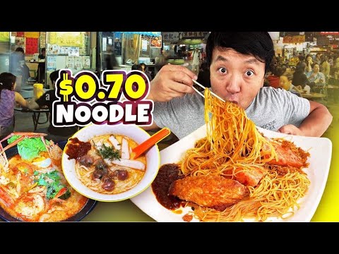 $0.70 NOODLES! Best CHEAP EATS in Singapore