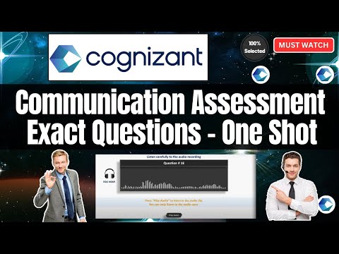 🔥Cognizant Communication Assessment Round Question | Actual Live Questions | Cognizant Hiring Drive