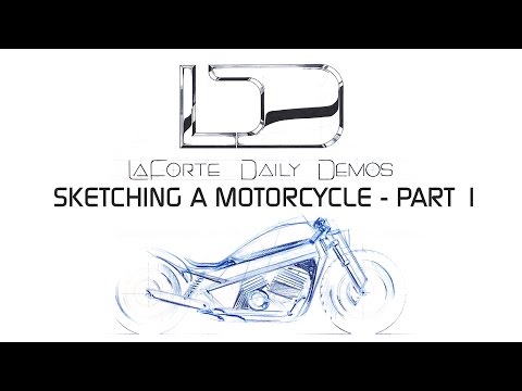 Motorcycle Sketching - Part 1 - Side View Study