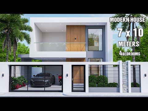 Modern House Design idea | 7m x 10m 4Bedrooms | 2Storey House