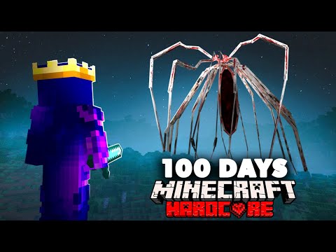 I Survived 100 Days of Arachnophobia in Hardcore Minecraft...