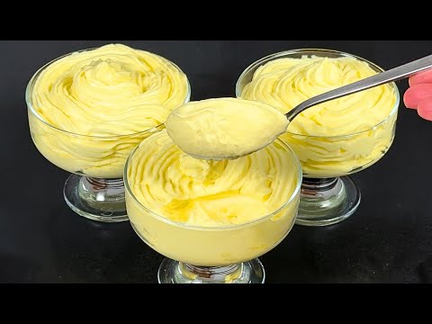 Lemon mousse dessert in 5 minutes! The best Italian dessert in 5 minutes! No baking!