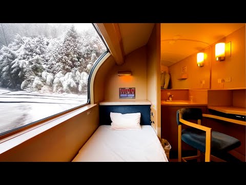 2 DAYS on Japan's First Class Overnight Train in a Heavy Snow❄️⛄️(Tokyo→Izumo) | Sunrise Express