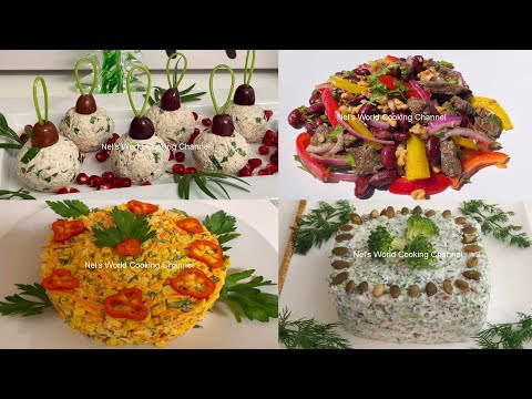 Ամանորյա մենյու 2026 - Տոնական 4 աղցաններ - Հեշտ, համեղ, գեղեցիկ և օգտակար - МЕНЮ на Новый Год 2026