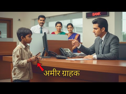 भिखारी समझकर बच्चे को बैंक से निकाला… जैसे ही बैलेंस देखा, सब हैरान रह गए!