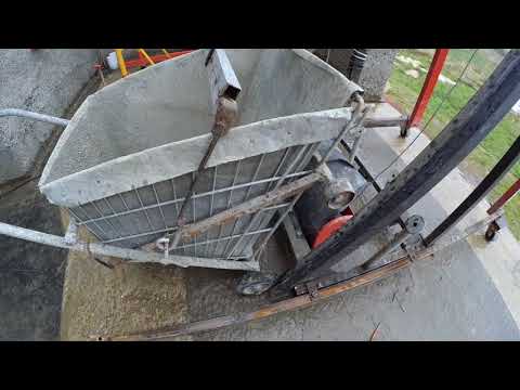 Монолитный арболит. Второй этаж. Обзор подъемника для арболита