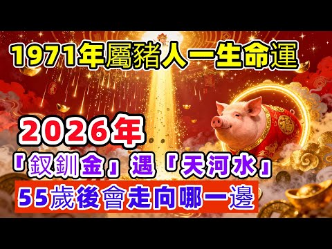 1971年屬豬人一生命運！2026年「釵釧金」遇「天河水」55歲後會走向哪一邊 | 老李說運勢 #生肖豬 #屬豬人 #1971年生 #2026年運勢 #2026生肖運程 #馬年 #丙午年 #好運生肖
