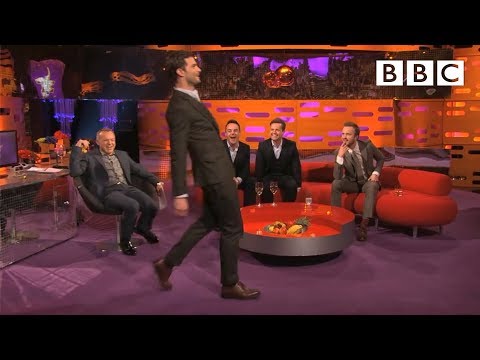 Jamie Dornan's funny toe-to-more-toe walk | The Graham Norton Show - BBC