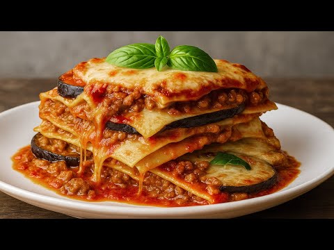Kein Ofen nötig! Auberginen-Lasagne mit Hackfleisch in 15 Minuten
