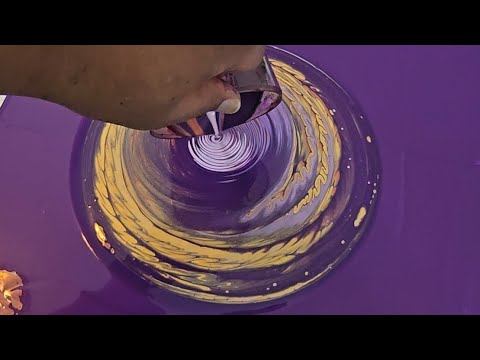 This painting technique will keep you humble! Playing with Purple and Gold
