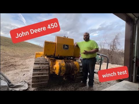 Pushing the John Deere 450 dozers 3325 winch to its limits!