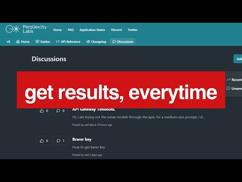 How to get more CONSISTENT search results with PERPLEXITY's API