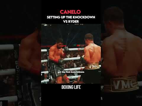 Canelo Alvarez setting up the knockdown vs Ryder