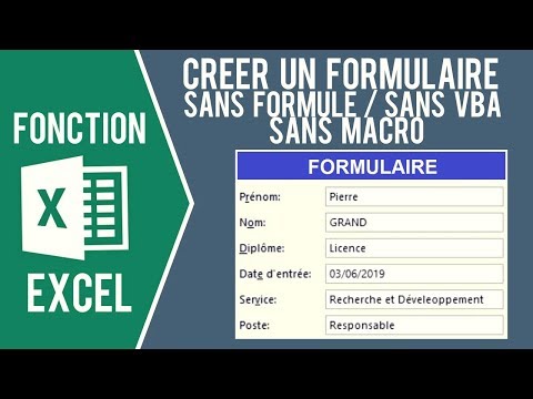 EXCEL - CRÉER UN FORMULAIRE DE SAISIE PERSONNALISÉ (Sans userform, sans VBA, ni formule)