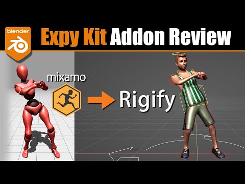Blender Expy Kit addon: Mixamo to Rigify