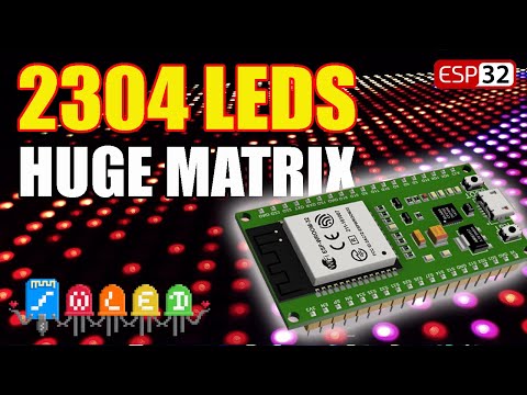 BUILD LED MATRIX 48x48 Neopixel 2304 Leds by ESP32 and WLED
