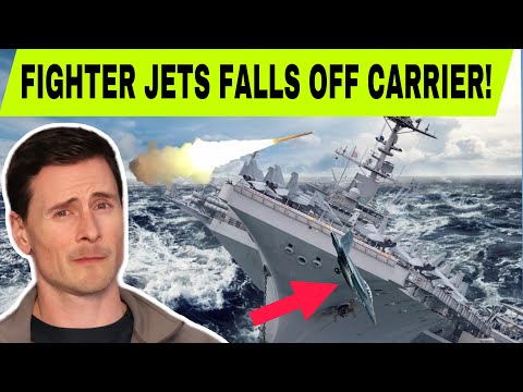 AIRCRAFT CARRIER Dodges Houthi Threat and Fighter Jet FALLS OFF!
