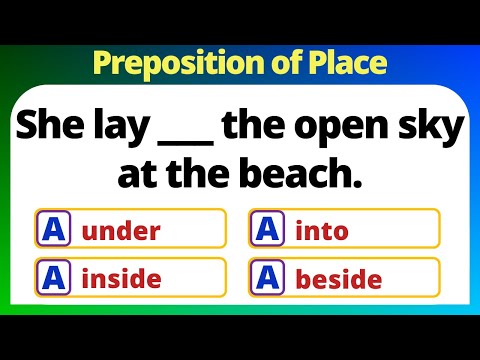 PREPOSITION OF PLACE QUIZ | ENGLISH PREPOSITION | CAN YOU SCORE IT 100%, 40/40? | ENGLISH PRO