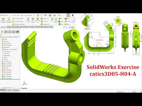 SolidWorks Exercise catics3D05-H04-A
