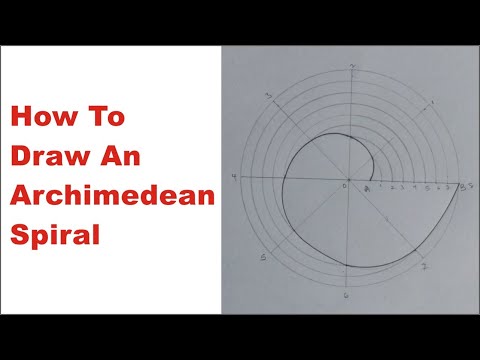 How to Draw Archimedean Spiral in Engineering Drawing | How to Draw a Spiral in Engineering Drawing