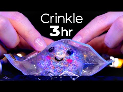 ASMR Crinkle Heaven for People Who Want to Fall Asleep Fast / 3Hr (No Talking)
