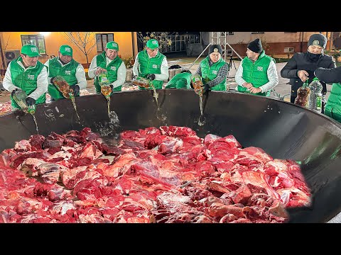 7000 KG Unbelievable MEGA RECORD: PILAF Cooked Together by 60 Chefs