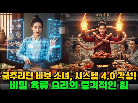 고대 시대로 떨어져 굶주림 속 ‘바보’가 된 그녀는 비밀 육류 요리와 시스템 4.0으로 운명을 바꾼다.