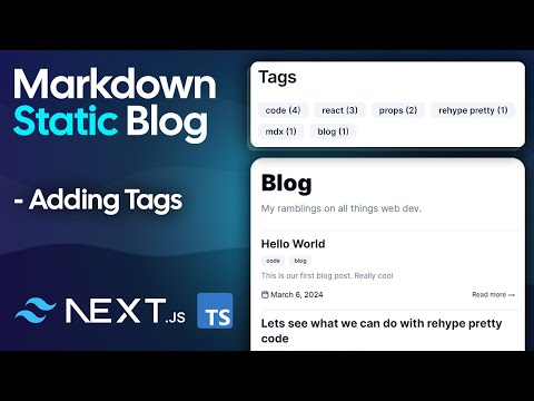 NextJS 14 Markdown Blog (Part 2): Adding Topic Tags