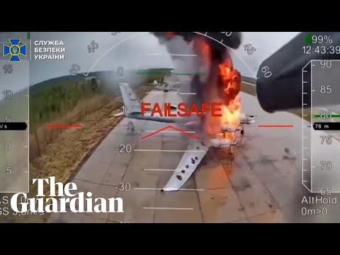 Ukraine releases dramatic FPV footage of drone attack on Russian airbases