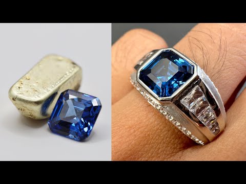 how to make blue sapphire ring for men - jewelry maker
