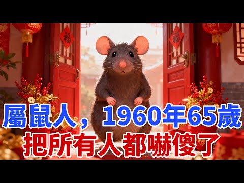 1960年屬鼠人，庚子年生今年65歲 ，1960年屬鼠人性格特點太驚人，把所有人都嚇傻了！表面溫和，實則內藏鋒芒，你的命運全被這個性格影響！#生肖鼠 #屬鼠 #生肖鼠運勢 #生肖鼠運程