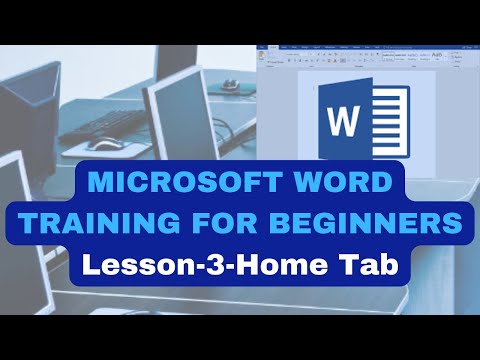 MICROSOFT WORD TRAINING FOR BEGINNERS | LESSON 3