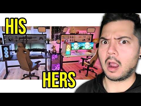 Building Our New "His & Hers" Setup! (ft. Corsair Platform 6 Desks!)