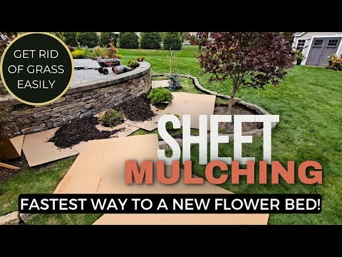 No Dig Gardening Method. DIY How To Create a New Flower Bed or Garden Bed with Sheet Mulching.