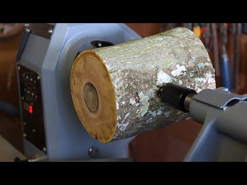 WoodTurning - Log to Natural Edge Walnut Bowl