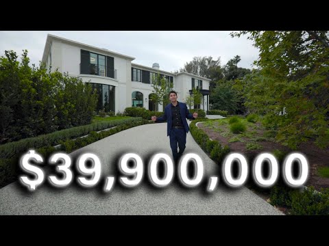 Brand New $39,900,000 Million Beverly Hills Mansion with a Massive Garage!